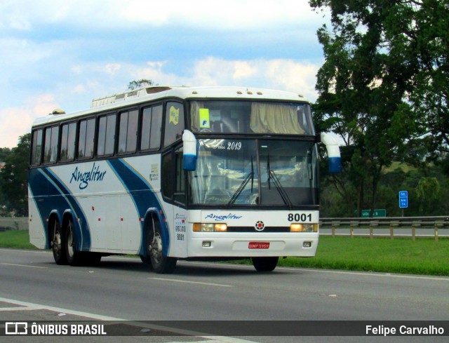 Expresso Angelitur 8001 na cidade de Atibaia, São Paulo, Brasil, por Felipe Carvalho. ID da foto: 7317250.