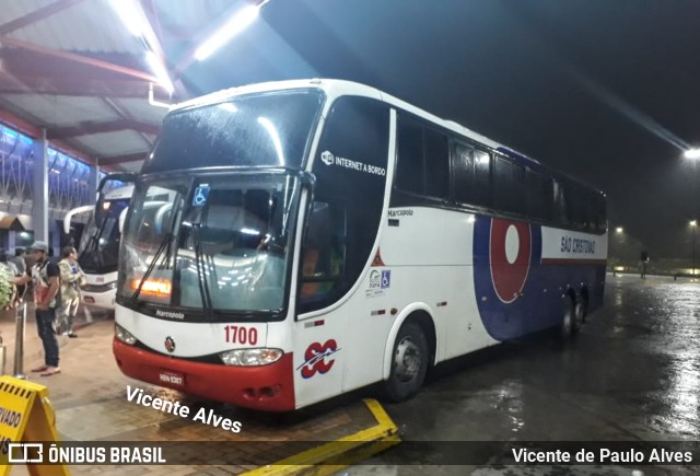 Viação São Cristóvão 1700 na cidade de Ribeirão Vermelho, Minas Gerais, Brasil, por Vicente de Paulo Alves. ID da foto: 7315581.