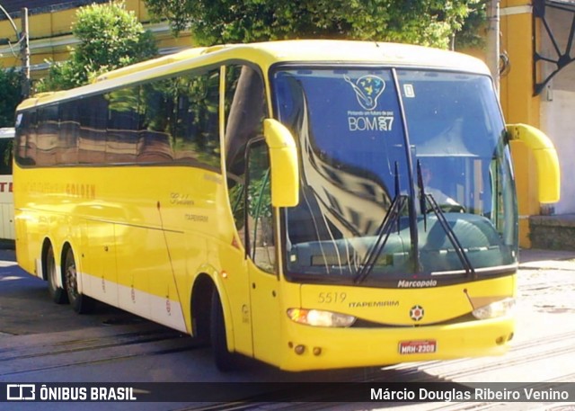 Viação Itapemirim 5519 na cidade de Rio de Janeiro, Rio de Janeiro, Brasil, por Márcio Douglas Ribeiro Venino. ID da foto: 7320284.