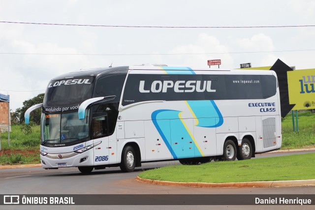 LopeSul Transportes - Lopes e Oliveira Transportes e Turismo - Lopes Sul 2086 na cidade de Rio Verde, Goiás, Brasil, por Daniel Henrique. Número da foto: #7318822.