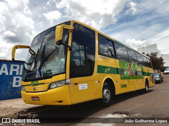 Auto Viação Ouro Verde 2089 na cidade de Jaú, São Paulo, Brasil, por João Guilherme Lopes. ID da foto: 7321673.