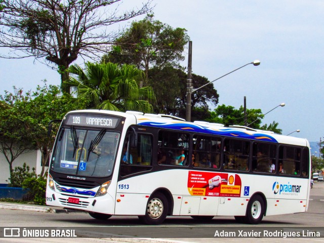 Praiamar Transportes 1513 na cidade de Caraguatatuba, São Paulo, Brasil, por Adam Xavier Rodrigues Lima. ID da foto: 7321348.