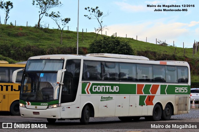 Empresa Gontijo de Transportes 21155 na cidade de João Monlevade, Minas Gerais, Brasil, por Mairo de Magalhães. ID da foto: 7321279.