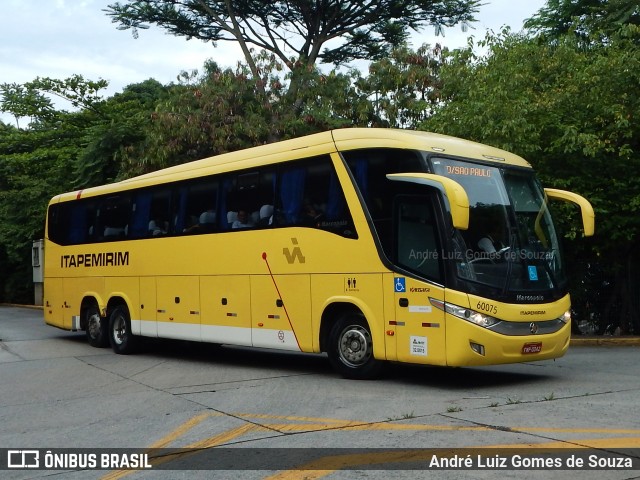 Viação Itapemirim 60075 na cidade de São Paulo, São Paulo, Brasil, por André Luiz Gomes de Souza. Número da foto: #7322550.