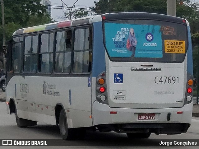 Viação Redentor C47691 na cidade de Rio de Janeiro, Rio de Janeiro, Brasil, por Jorge Gonçalves. Número da foto: #7324365.