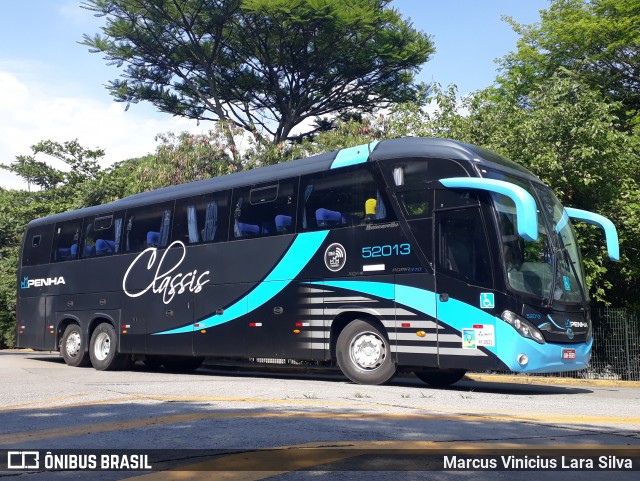 Empresa de Ônibus Nossa Senhora da Penha 52013 na cidade de São Paulo, São Paulo, Brasil, por Marcus Vinicius Lara Silva. ID da foto: 7325623.