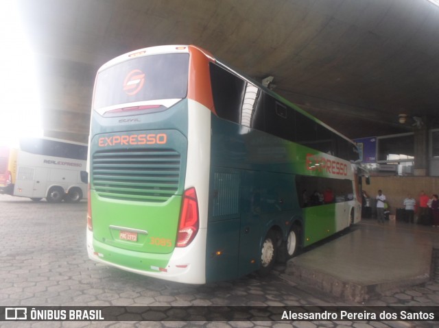 Expresso Transporte e Turismo Ltda. 3085 na cidade de Uberlândia, Minas Gerais, Brasil, por Alessandro Pereira dos Santos. ID da foto: 7325756.