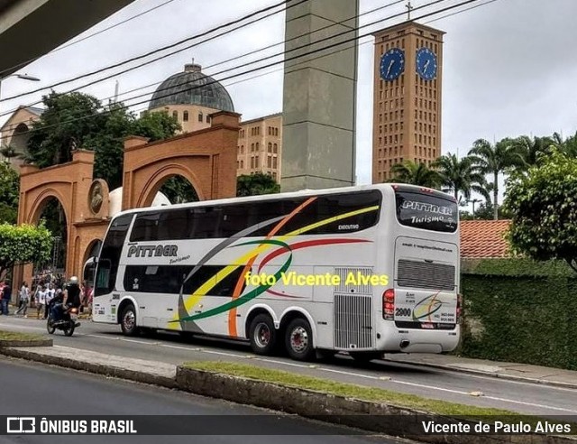 Transpittner Turismo 2900 na cidade de Aparecida, São Paulo, Brasil, por Vicente de Paulo Alves. ID da foto: 7324818.