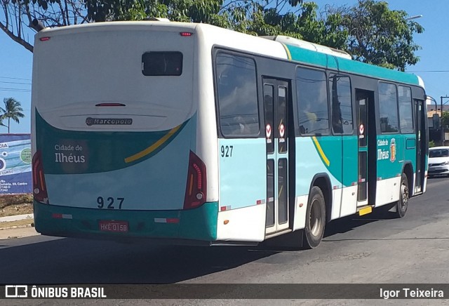 Transportes Urbanos São Miguel de Ilhéus 927 na cidade de Ilhéus, Bahia, Brasil, por Igor Teixeira. ID da foto: 7323736.