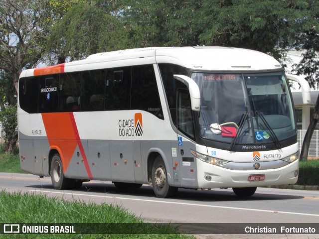 Viação Cidade do Aço RJ 174.179 na cidade de Muriaé, Minas Gerais, Brasil, por Christian  Fortunato. Número da foto: #7326580.