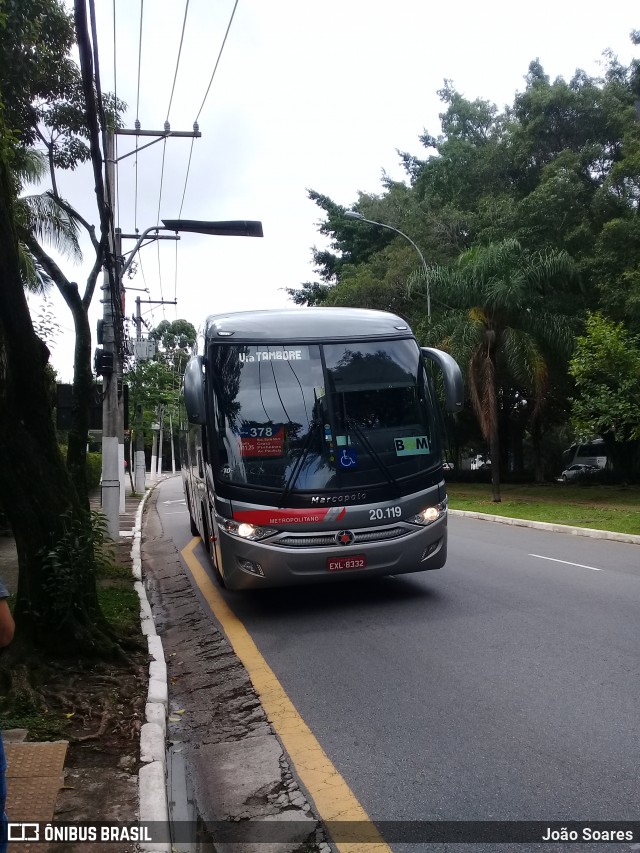 Auto Viação Urubupungá 20.119 na cidade de São Paulo, São Paulo, Brasil, por João Soares. ID da foto: 7323938.