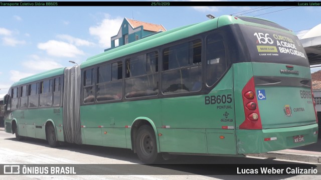 Transporte Coletivo Glória BB605 na cidade de Curitiba, Paraná, Brasil, por Lucas Weber Calizario. Número da foto: #7327326.