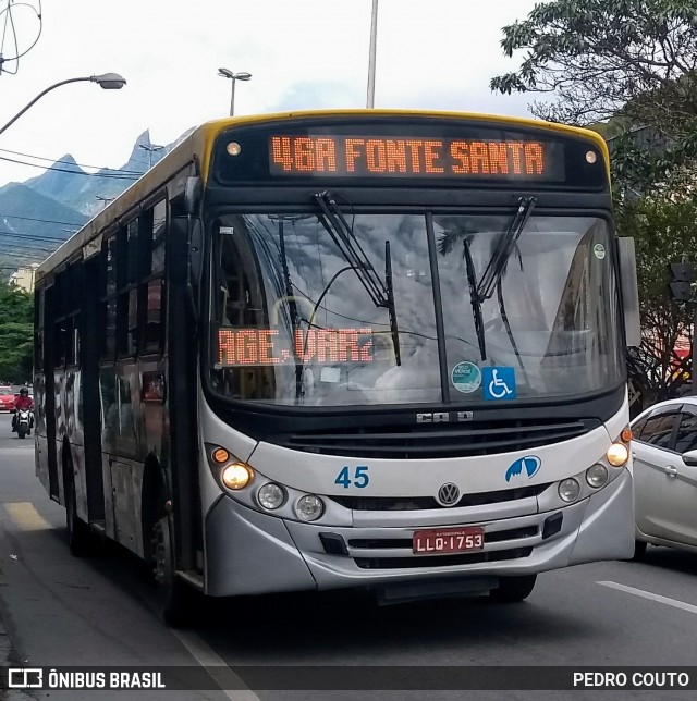 Viação Dedo de Deus 45 na cidade de Teresópolis, Rio de Janeiro, Brasil, por PEDRO COUTO. ID da foto: 7326685.