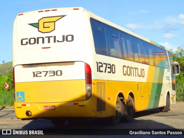 Empresa Gontijo de Transportes 12730 na cidade de Coronel Fabriciano, Minas Gerais, Brasil, por Graciliano Santos Passos. ID da foto: 7326744.