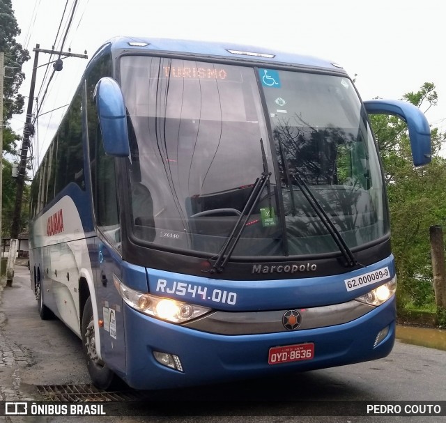 Viação Águia Branca Rj 544.010 na cidade de Teresópolis, Rio de Janeiro, Brasil, por PEDRO COUTO. ID da foto: 7326698.