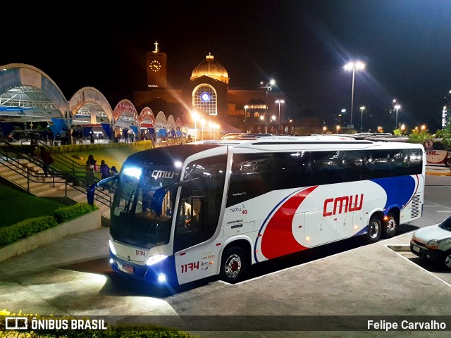 CMW Transportes 1174 na cidade de Aparecida, São Paulo, Brasil, por Felipe Carvalho. Número da foto: #7329133.