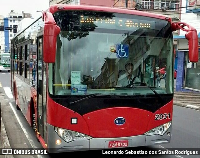 Itajaí Transportes Coletivos 2031 na cidade de Campinas, São Paulo, Brasil, por Leonardo Sebastiao dos Santos Rodrigues. ID da foto: 7333041.