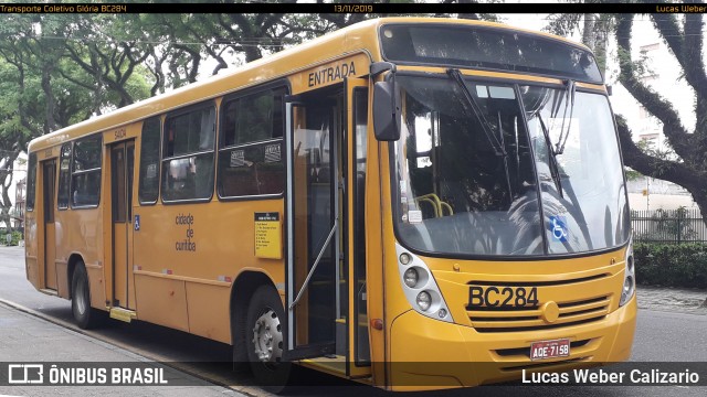 Transporte Coletivo Glória BC284 na cidade de Curitiba, Paraná, Brasil, por Lucas Weber Calizario. Número da foto: #7330703.