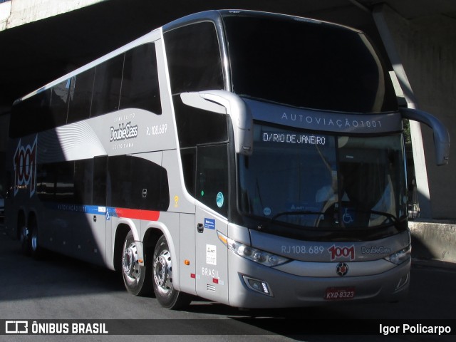 Auto Viação 1001 RJ 108.689 na cidade de Belo Horizonte, Minas Gerais, Brasil, por Igor Policarpo. ID da foto: 7332206.