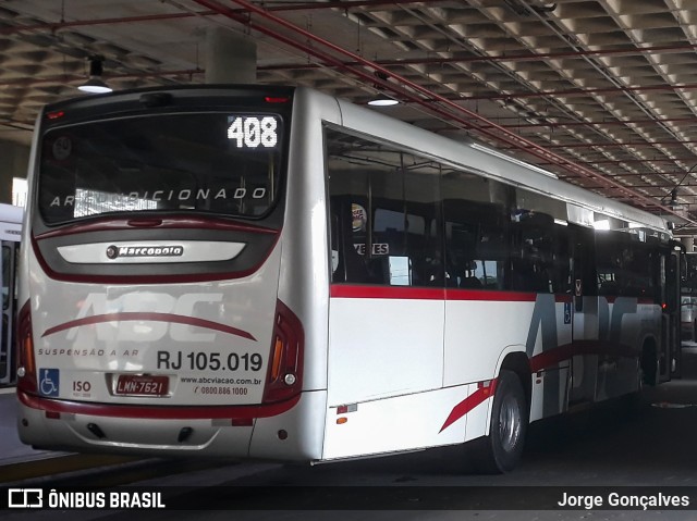 Auto Viação ABC RJ 105.019 na cidade de São Gonçalo, Rio de Janeiro, Brasil, por Jorge Gonçalves. ID da foto: 7330083.