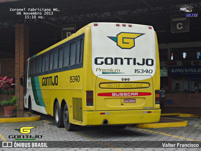 Empresa Gontijo de Transportes 15340 na cidade de Coronel Fabriciano, Minas Gerais, Brasil, por Valter Francisco. Número da foto: #7330735.