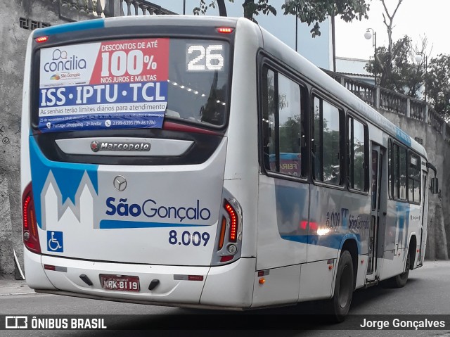 Auto Ônibus Asa Branca Gonçalense 8.009 na cidade de São Gonçalo, Rio de Janeiro, Brasil, por Jorge Gonçalves. ID da foto: 7330093.