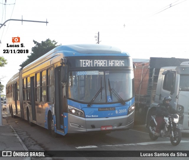 Viação Paratodos > São Jorge > Metropolitana São Paulo > Mobibrasil 6 3005 na cidade de São Paulo, São Paulo, Brasil, por Lucas Santos da Silva. ID da foto: 7333447.