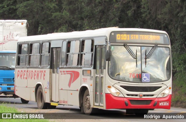 Viação Presidente 7611 na cidade de Conselheiro Lafaiete, Minas Gerais, Brasil, por Rodrigo  Aparecido. Número da foto: #7335313.