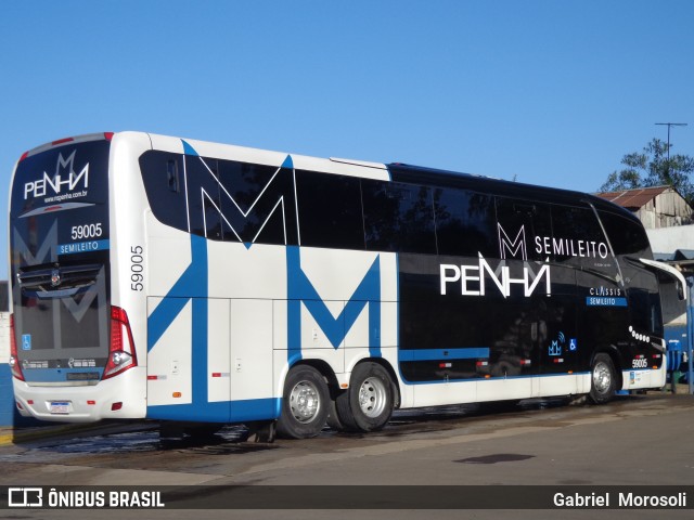 Empresa de Ônibus Nossa Senhora da Penha 59005 na cidade de Santana do Livramento, Rio Grande do Sul, Brasil, por Gabriel  Morosoli. Número da foto: #7334981.