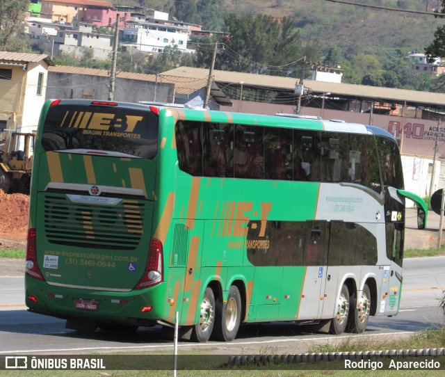 EBT - Expresso Biagini Transportes 1660 na cidade de Conselheiro Lafaiete, Minas Gerais, Brasil, por Rodrigo  Aparecido. ID da foto: 7335357.