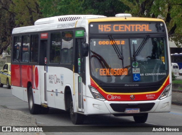 Auto Viação Alpha A48074 na cidade de Rio de Janeiro, Rio de Janeiro, Brasil, por André Neves . Número da foto: #7334329.