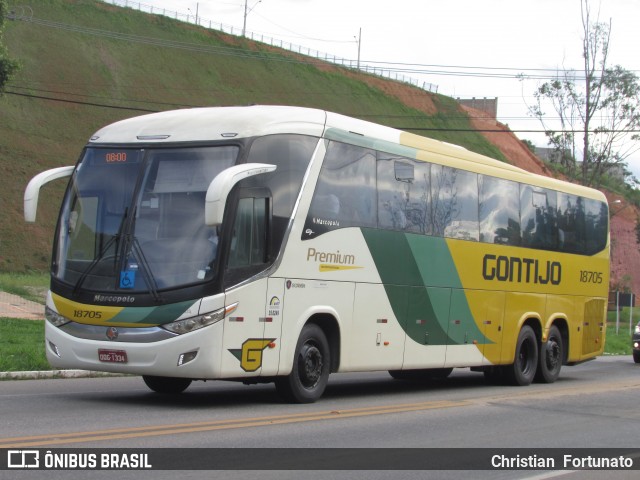 Empresa Gontijo de Transportes 18705 na cidade de Muriaé, Minas Gerais, Brasil, por Christian  Fortunato. Número da foto: #7337411.