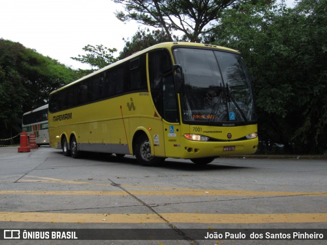 Viação Itapemirim 7001 na cidade de São Paulo, São Paulo, Brasil, por João Paulo  dos Santos Pinheiro. ID da foto: 7337630.