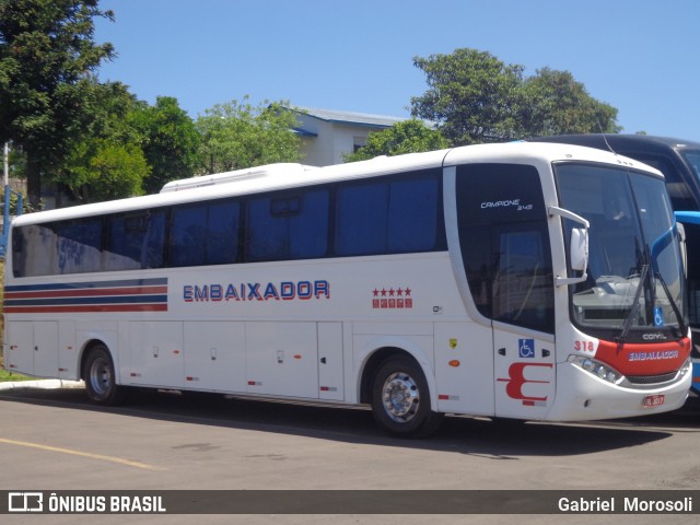 Expresso Embaixador 318 na cidade de Santana do Livramento, Rio Grande do Sul, Brasil, por Gabriel  Morosoli. Número da foto: #7338076.