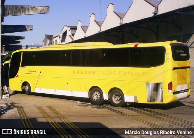 Viação Itapemirim 5023 na cidade de Rio de Janeiro, Rio de Janeiro, Brasil, por Márcio Douglas Ribeiro Venino. ID da foto: 7338089.