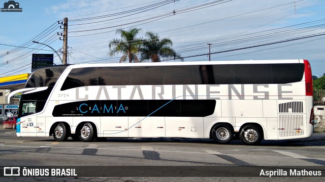 Auto Viação Catarinense 3704 na cidade de Embu das Artes, São Paulo, Brasil, por Asprilla Matheus. ID da foto: 7337982.