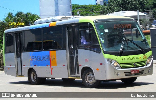 Viação Araguarina 3193 na cidade de Goiânia, Goiás, Brasil, por Carlos Júnior. ID da foto: 7337204.