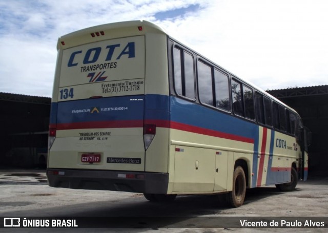 Viação Cota - Cota Transportes 134 na cidade de Matozinhos, Minas Gerais, Brasil, por Vicente de Paulo Alves. ID da foto: 7338987.