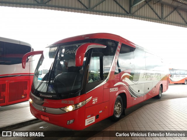 Empresa de Ônibus Pássaro Marron 5635 na cidade de Jacareí, São Paulo, Brasil, por Carlos Vinicius Estevão Menezes. ID da foto: 7340535.