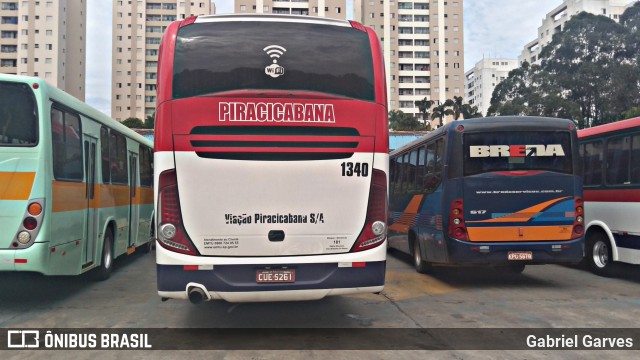 Viação Piracicabana 1340 na cidade de São Bernardo do Campo, São Paulo, Brasil, por Gabriel Garves. Número da foto: #7339746.