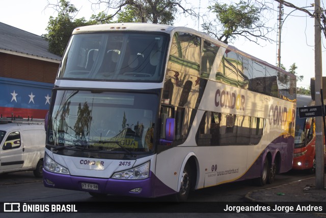 Condorbus 2475 na cidade de Estación Central, Santiago, Metropolitana de Santiago, Chile, por Jorgeandres Jorge Andres. ID da foto: 7338380.