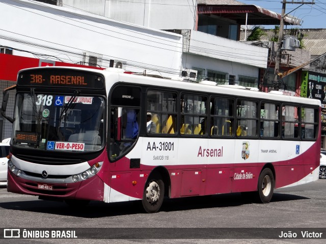 Transportadora Arsenal AA-31801 na cidade de Belém, Pará, Brasil, por João Victor. ID da foto: 7340408.