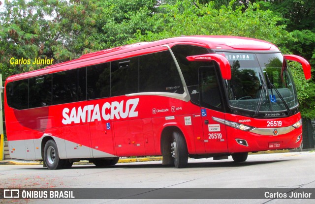 Viação Santa Cruz 26519 na cidade de São Paulo, São Paulo, Brasil, por Carlos Júnior. ID da foto: 7339556.