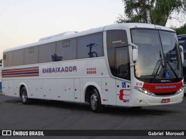 Expresso Embaixador 318 na cidade de Santana do Livramento, Rio Grande do Sul, Brasil, por Gabriel  Morosoli. ID da foto: 7338508.