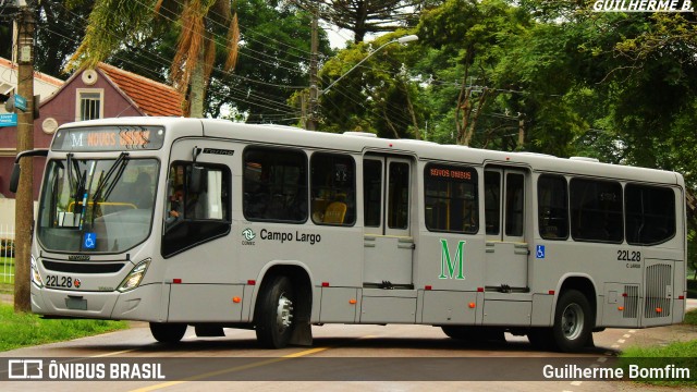 Empresa de Ônibus Campo Largo 22L28 na cidade de Curitiba, Paraná, Brasil, por Guilherme Bomfim. ID da foto: 7338528.