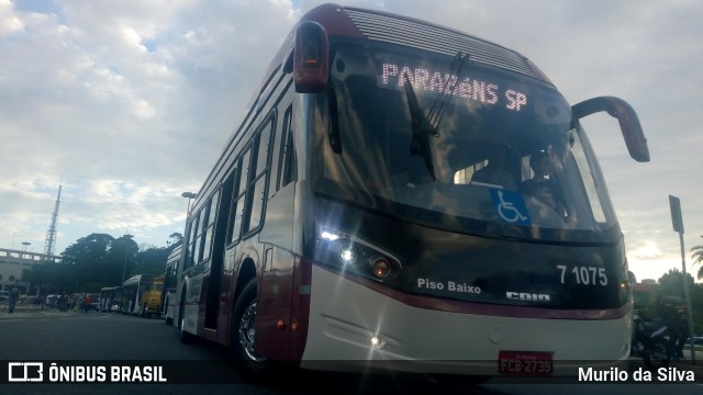 Viação Campo Belo 7 1075 na cidade de São Paulo, São Paulo, Brasil, por Murilo da Silva. Número da foto: #7287966.