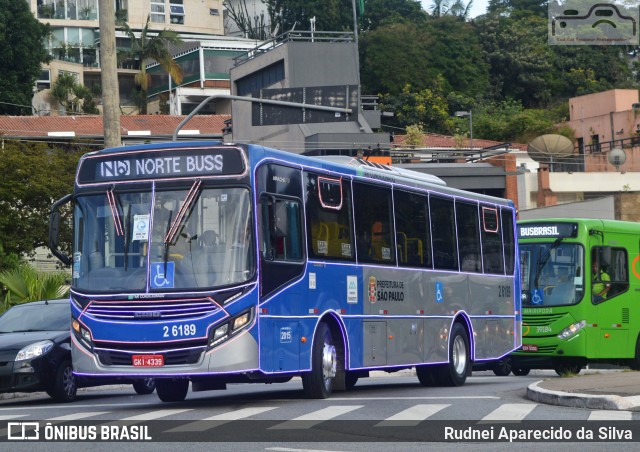 Transcooper > Norte Buss 2 6189 na cidade de São Paulo, São Paulo, Brasil, por Rudnei Aparecido da Silva. Número da foto: #7286849.