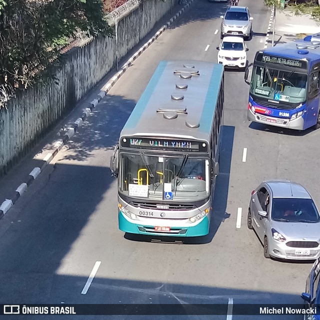 Auto Viação Urubupungá 00314 na cidade de Osasco, São Paulo, Brasil, por Michel Nowacki. ID da foto: 7288681.