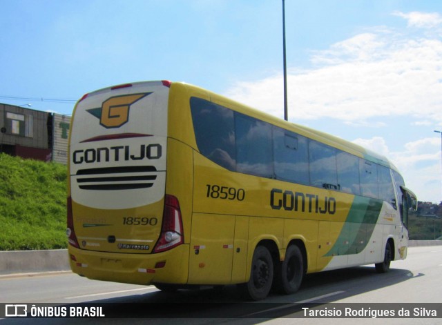 Empresa Gontijo de Transportes 18590 na cidade de Belo Horizonte, Minas Gerais, Brasil, por Tarcisio Rodrigues da Silva. ID da foto: 7287025.