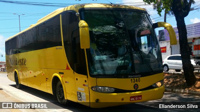 Viação Nordeste 1340 na cidade de Natal, Rio Grande do Norte, Brasil, por Elianderson Silva. ID da foto: 7285912.